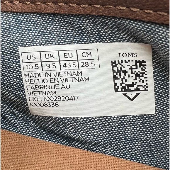 TOMS Blue Denim Classics Slip On Shoes Size 10.5 Men's - Picture 10 of 10